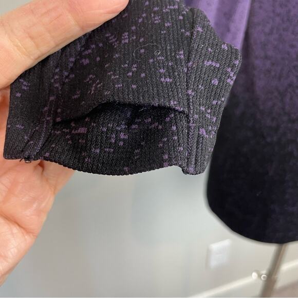 Athleta Purple Black Ombre Ribbed Knit Turtleneck Sweater Medium - Picture 5 of 8